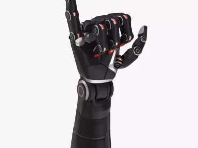 Cyborg arm shows jumbo 3D model