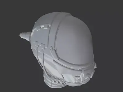 Sci Fi Helmet Futuristic 3D Printable Armor Cosplay STL Model 3D print model