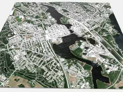 Cityscape Hameenlinna Finland 3D model