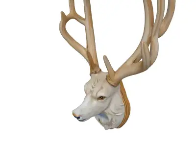 Stylish Deer Head Wall Mount Low-poly 3D model