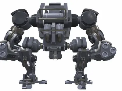 Battle mech robot mobi 6B 3D model