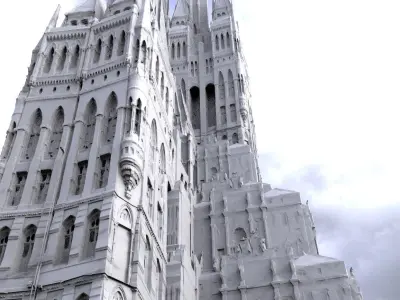 Wizarding world arch warlocks tower 3D  3D model