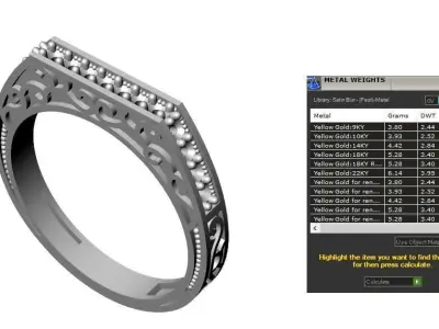 Jewelry ring 143 3D print model