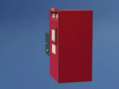 Postbox Low-poly 3D model
