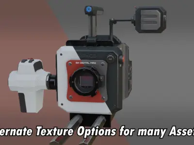 Lights Cameras and Action Blockbuster Movie Set Low-poly 3D model