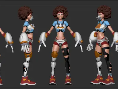 Sci-fi Girl - basemesh high-poly sculpt  3D model