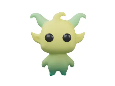 Devil Monster V1 004 Low-poly 3D model