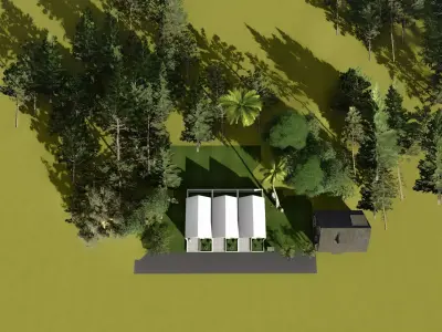 Scandinavian Minimalist House 3D Model Low-poly 3D model