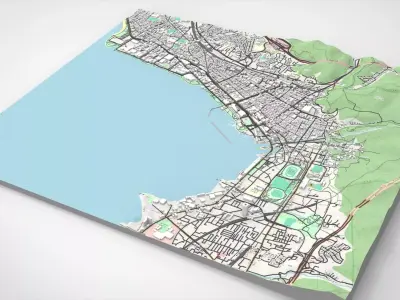 Cityscape Otsu Japan 3D model