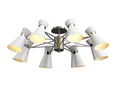 laconica ceiling light with six lights 3D model