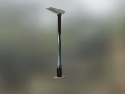 Low poly streetlight pole with light 3D model