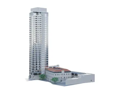 Residence Building 5 Low-poly 3D model