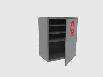 First aid cabinet  Free low-poly 3D model
