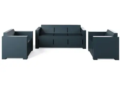 Park benches Manoa by univers and cite 3D model