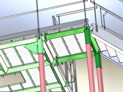 Parametric Hygienic Platform Stainless Steel 3D model