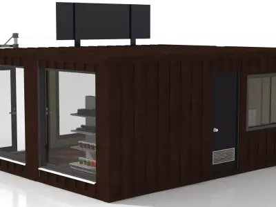 Container Grocery Shop 3D model