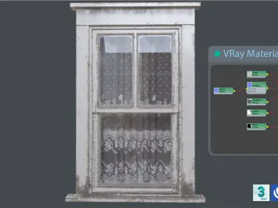 Old Window  Low-poly 3D model