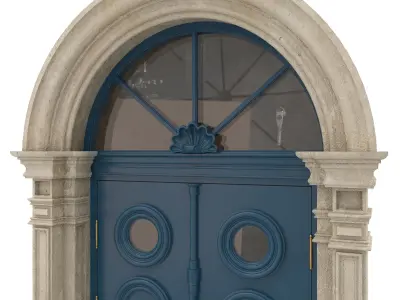 Entrance classic door 22 3D model