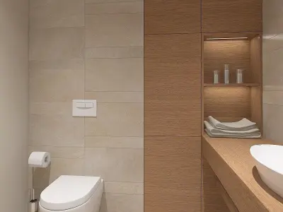 Cozy toilet room 3D model