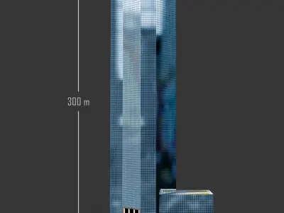 Skyscraper04 NewYork-Style Low-poly 3D model