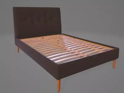 Cushion Bed Frame 3D Asset 3D model