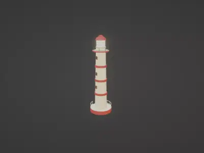 Lighthouse Low-poly 3D model