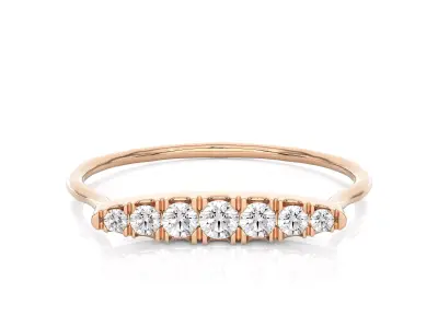 Light Minimalist Diamond Ring 3D print model