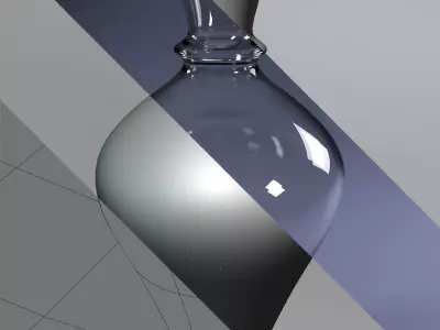 Glass Bottle lowpoly Free low-poly 3D model