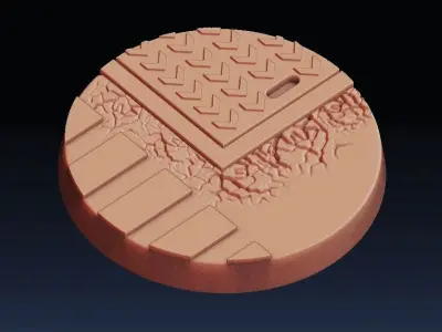 Set of street bases 2 3D print model