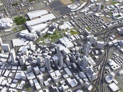 Atlanta - City 3D Model Low-poly 3D model