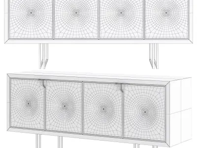 BOLLA SIDEBOARD Low-poly 3D model