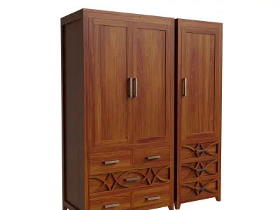 Wooden Cupboard 3D model buy
