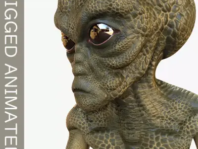 Alien 02 Low-poly 3D model