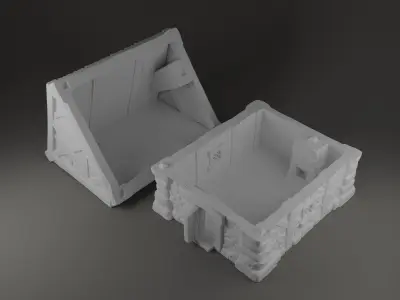 Medieval Village House 3D print 3D print model