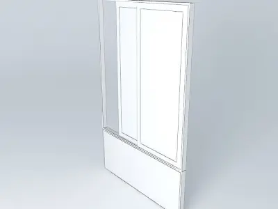 Aluminum window Free 3D model