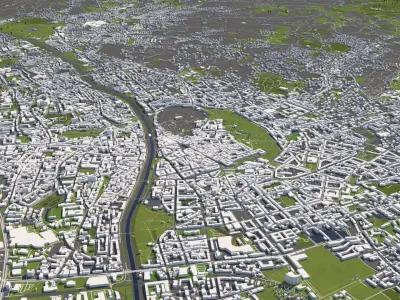 Graz Austria 50x50km 3D model