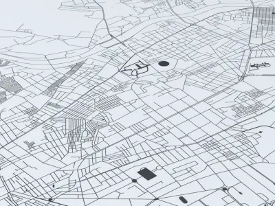 Karachi Road Network and Streets 3D model