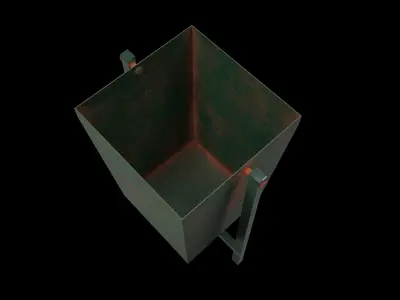 Trash can Low-poly 3D model