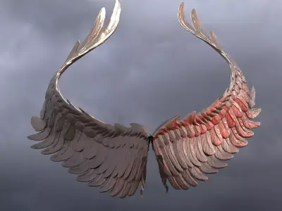 Egyptian wings 6 3D model
