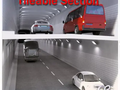 C TYPE TUNNEL SECTION DETAIL 3D model