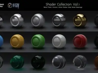 Material set Vol 1 for Vray 3D model