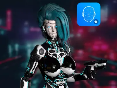 Robot Girl 2 Low-poly 3D model