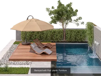 Plants and Pools Collection  3D Model Pack