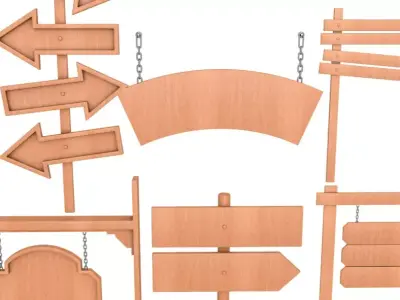 Signboards Collection 3D model