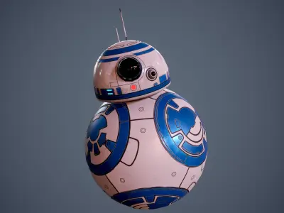 Star Wars BB-8 Game-Ready Model Low-poly 3D model