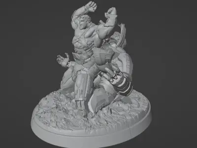 HULK break out of HULKBUSTER - STL files for 3D Printing 3D model