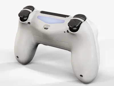 Sony PlayStation 4 Controller White Low-poly 3D model