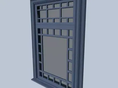 Window with frame 3D model