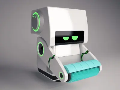 Cute robot 3D model