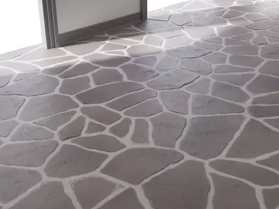 Floor Stone 02 - PBR - 4K - PNG - Seamless Texture